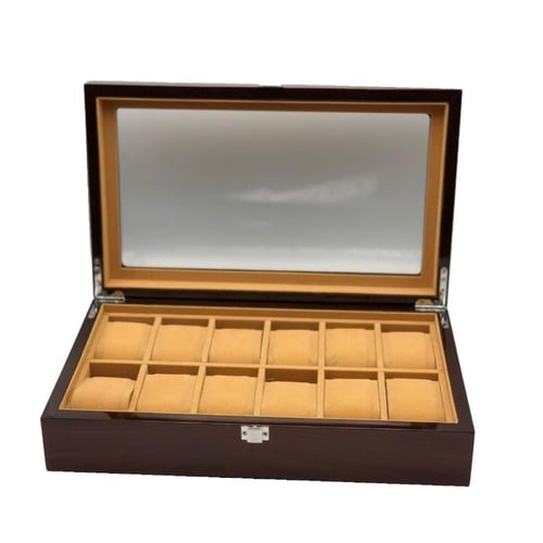 حقيبه ومنظم ساعات من الخشب 12 ساعة