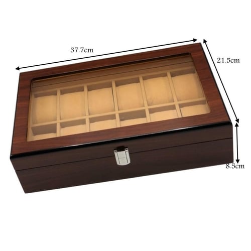 حقيبه ومنظم ساعات من الخشب 12 ساعة