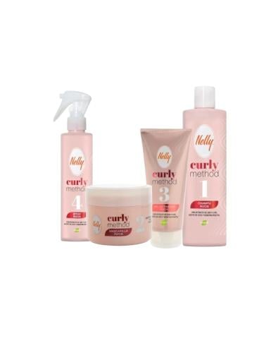 مجموعة عناية وتصفيف الشعر الكيرلي 4 خطوات من نيللي