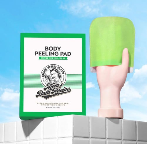 علبة مومز باث الخضراء ليفة تقشير الجسم الأصلية ( ع...