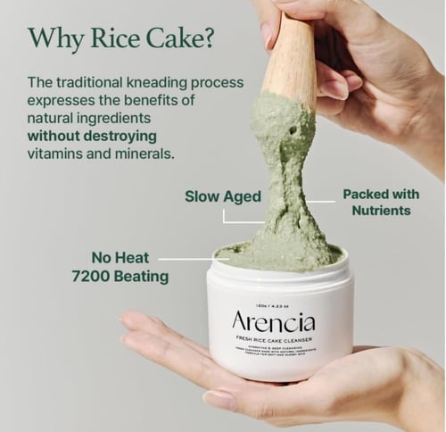 منظف للوجه موتشي الأرز الأخضر الطازج من ارينسيا -...