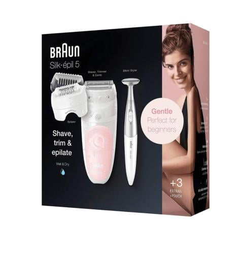مكينة ازالة شعر براون EPIL5 غيار 4روس SES5-820