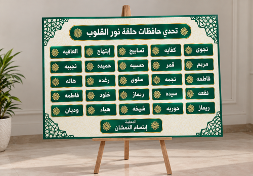 لوحة تحدي حافظات القرآن الكريم