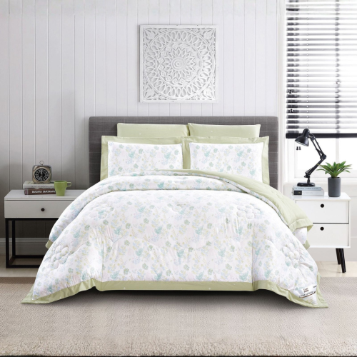 مفرش مزدوج ناعم مشجر وجهين 6 قطع (2758)