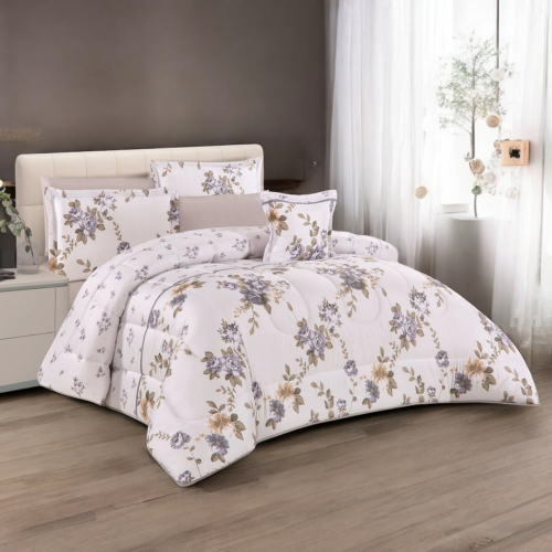 مفرش مزدوج ناعم مشجر ٧ قطع (2210)