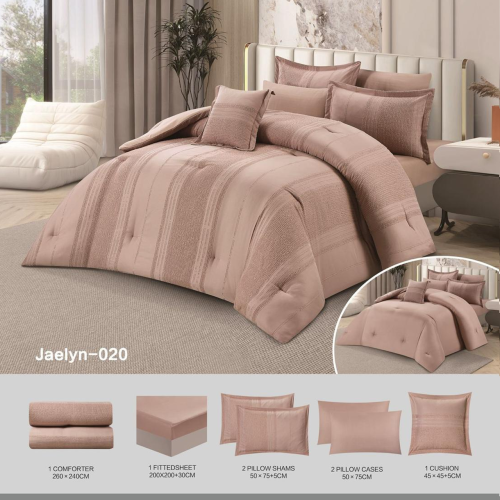 مفرش مزدوج ناعم فندقي 6 قطع (2066)