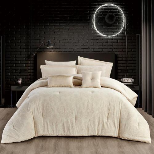 مفرش مزدوج قطن جاكار 8  قطع (2040)