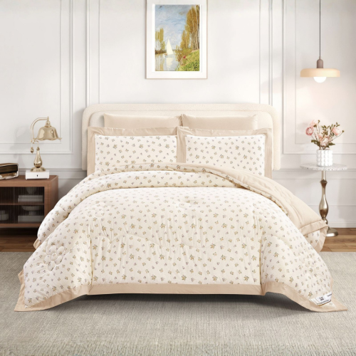 مفرش مزدوج ناعم مشجر وجهين 6 قطع (2754)