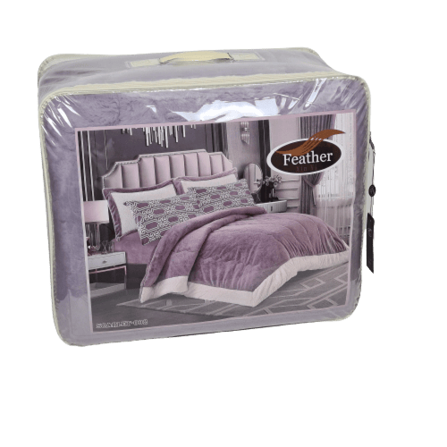 مفرش مزدوج شتوي سادة 6 قطع (1472)