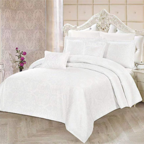 مفرش مزدوج  قطن جاكار 8 قطع (1405)