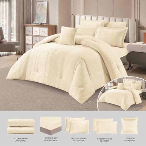 مفرش مزدوج ناعم فندقي 6 قطع (2060)