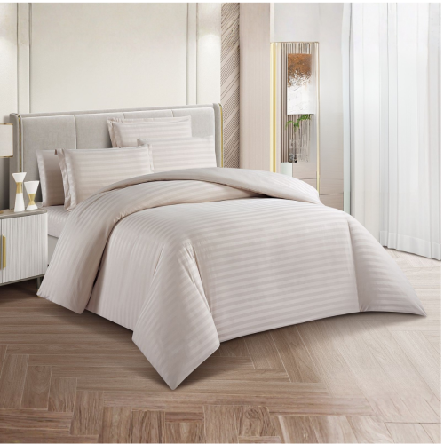 مفرش مزدوج ناعم سادة مقلم (2832)