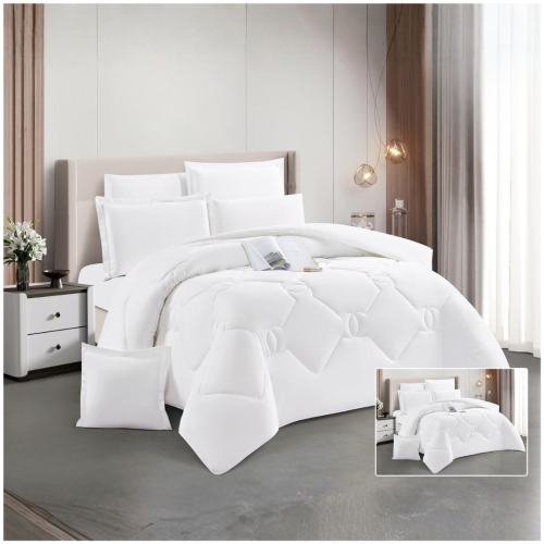 مفرش مزدوج ناعم سادة مخيط وجهين (2839)