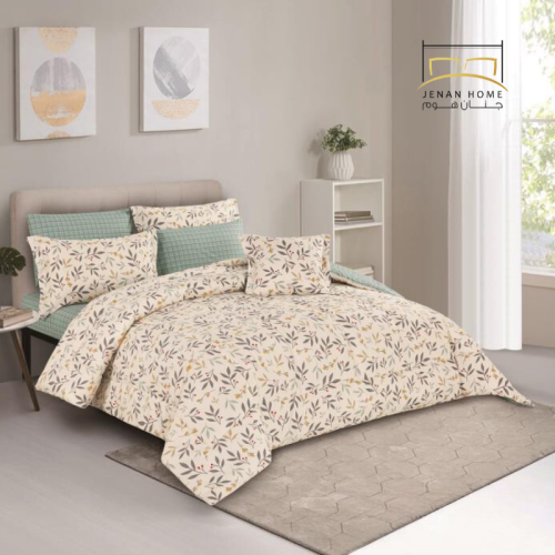 مفرش مفرد ونص قطن مشجر 6 قطع (1470)