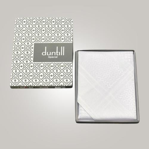 شماغ DUNTILL Special الأبيض الفاخر بنقشة ناعمة