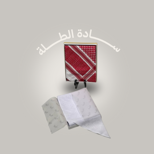 بكج سادة الطلة | شماغ أحمر وغترة بيضاء بجودة عالية