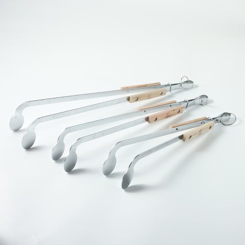 ملقط حديد مقبض خشبي صغير