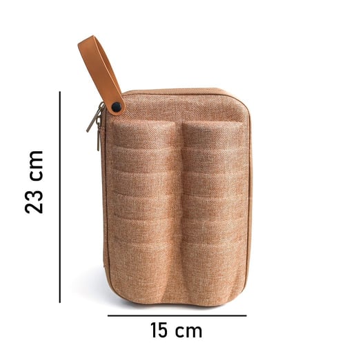 جراب 12 استكانة لون خشبي