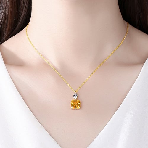 طقم أنيق من الفضة عيار 925 مرصع بحجر الزركون - 098