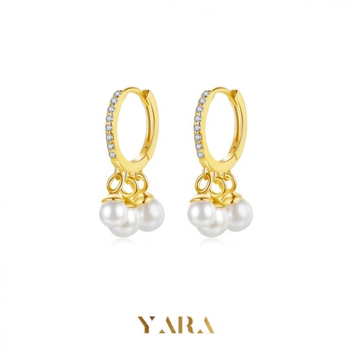 حلق أنيق من الفضة عيار 925 وحجر الزركون - 0334