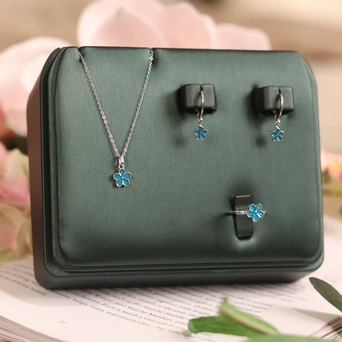 طقم زهرة الربيع الزرقاء - 0590