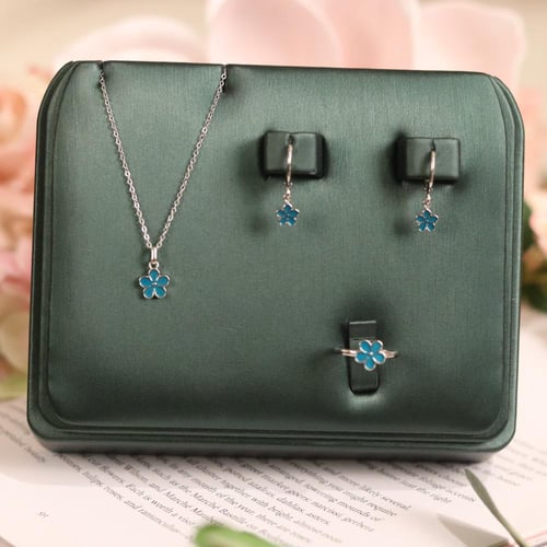 طقم زهرة الربيع الزرقاء - 0590