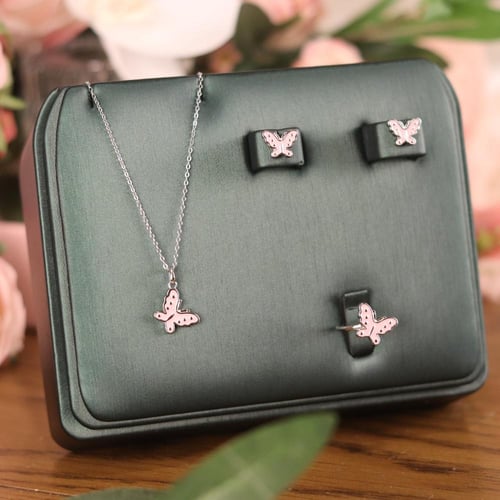 طقم الفراشات الوردي - 0589