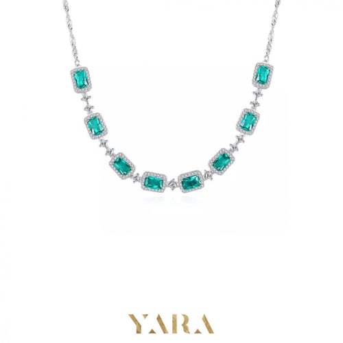 عقد أنيق من الفضة عيار 925 وحجر الزركون - 0401