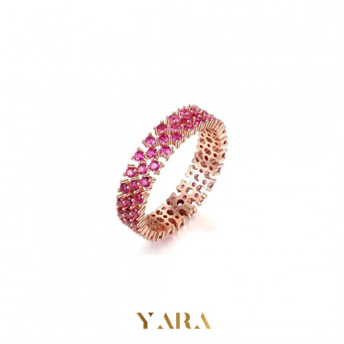 خاتم الاناقة من الفضة عيار 925 وحجر الزركون - 0349