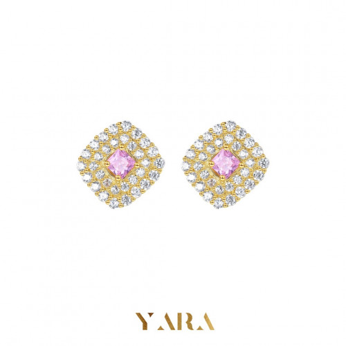 حلق أنيق من الفضة عيار 925 وحجر الزركون - 0229