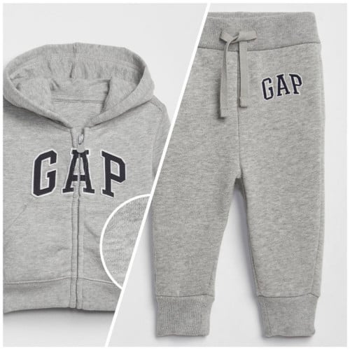 قطعتين Gap لون رمادي مقاس سنتين و 3 سنوات