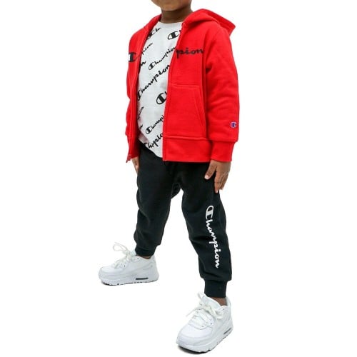 Champion 3 قطع لون أحمر مقاس سنتين