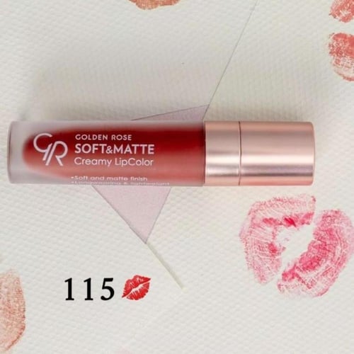 احمر شفاه كزيمي سوفت مات من قولدن روز درجة 115 - G...