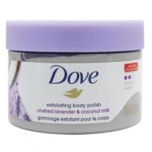 مقشر الجسم بنكهة اللافندر وحليب جوز الهند من دوف -...