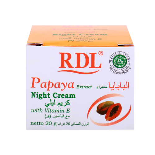 كريم البابايا RDL الليلي مع فيتامين E لترطيب وتفتي...