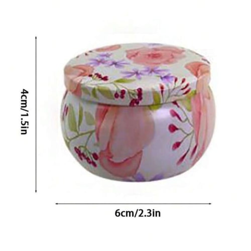 شموع فواحة صغير مع ورد مجفف مناسبة للتوزيعات