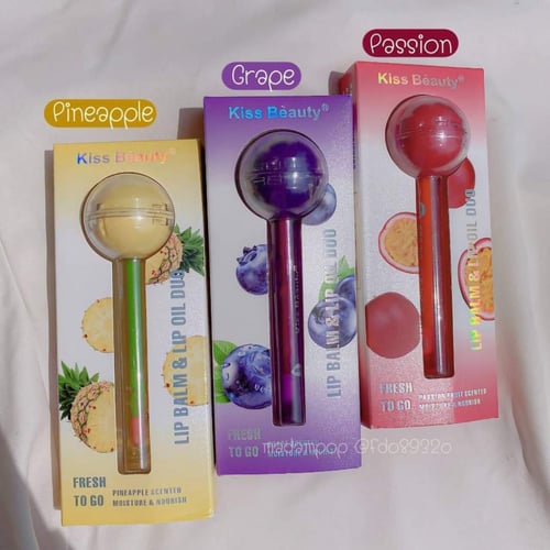 مرطب وقلوس بلون وردي وبنكهة الفواكة اللذيذة