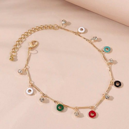 خلخال مع حجر الراين