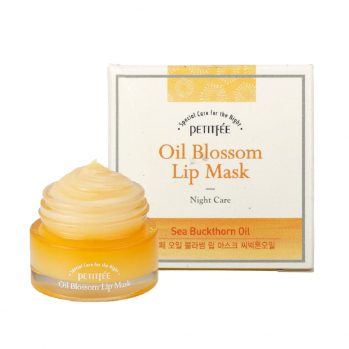 ماسك الشفاة PETITFEE Oil Blossom Lip Mask Sea Buck...