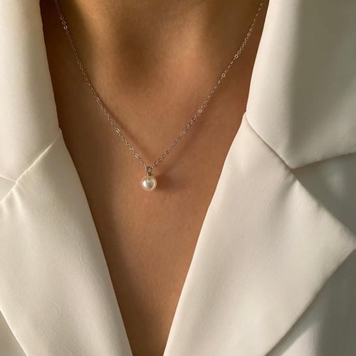 سلسال اللؤلؤ فضة عيار 925