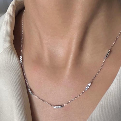 تشوكر الكريستالات 002 فضة عيار 925