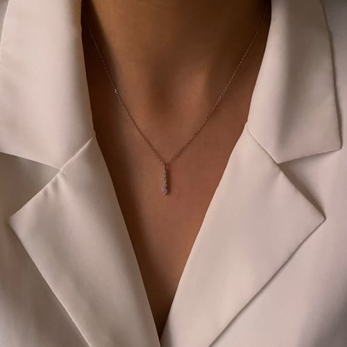 سلسال الكريستالات فضة عيار 925