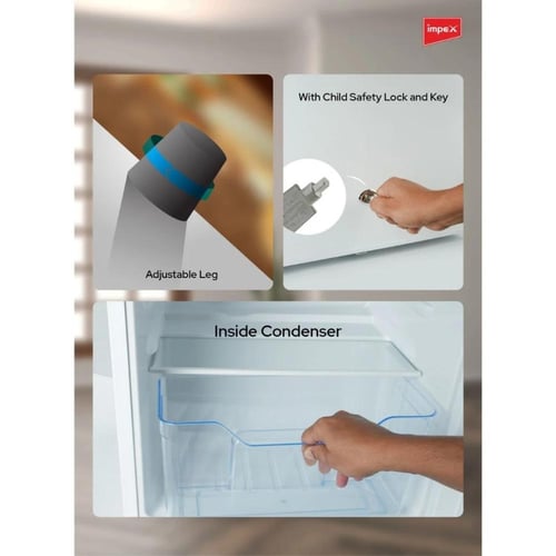 ثلاجة امبكس 3 قدم باب واحد ابيض IMRF140B