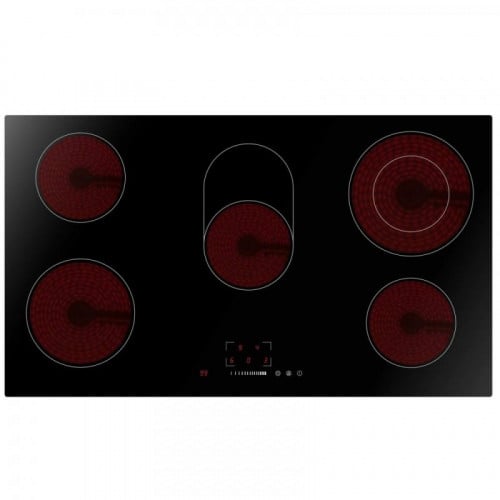 سطح ميديا سيراميك 5 عيون كهرباء 90 لمس اسود MCHV84...