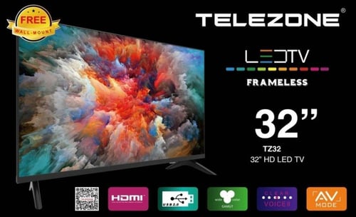 تليزون تلفزيون 32 بوصة بدون إطار TZ32AF1