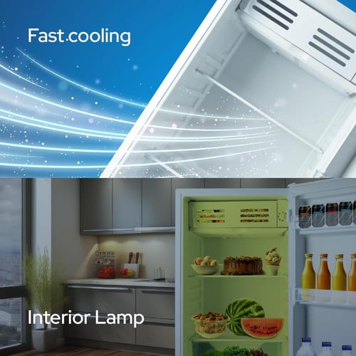 ثلاجة امبكس 3 قدم باب واحد ابيض IMRF140B