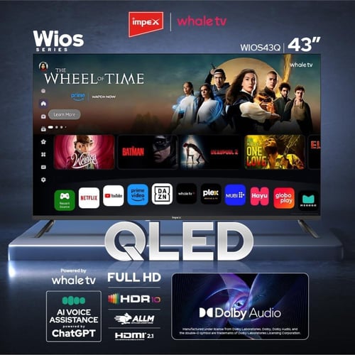 شاشة امبكس 43 بوصة QLED سمارت WIOS43Q