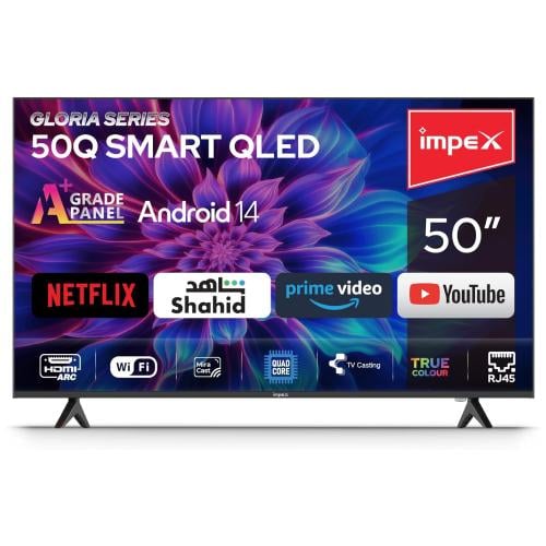 شاشة امبكس 50 بوصة كيولد سمارت 4K اندرويد 14 GLORI...