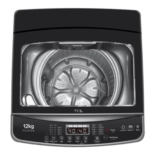 غسالة تي سي ال اتوماتيك علوية 12 كيلو فضي F312TLG