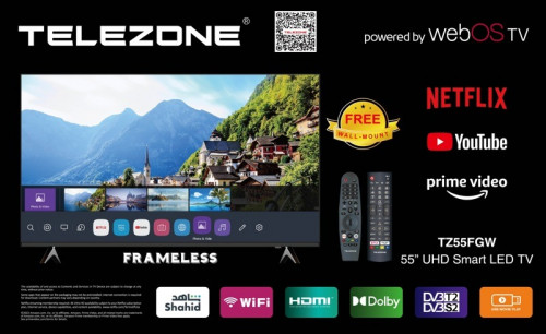 شاشة تليزون 55 بوصة 4K سمارت webOStv TZ55FGW